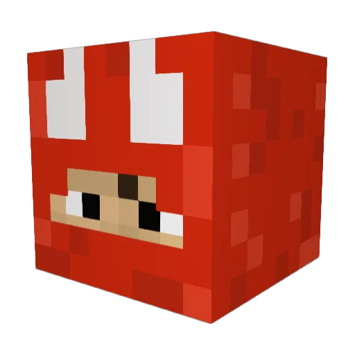 Unclouded_ Minecraft avatar head, 3D render