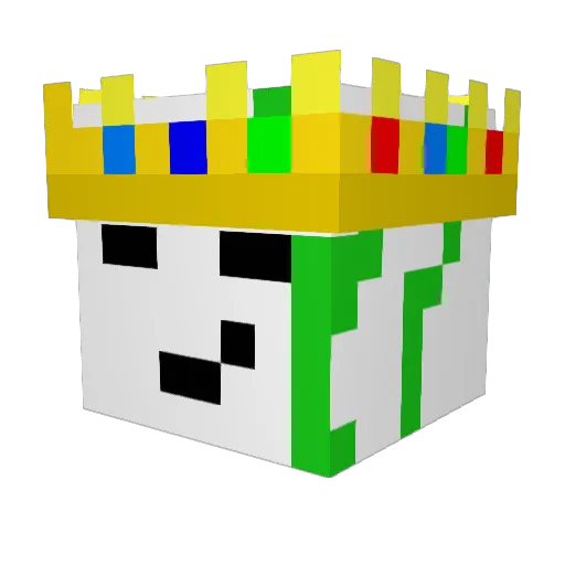 Uncommonchest02 Minecraft avatar head, 3D render