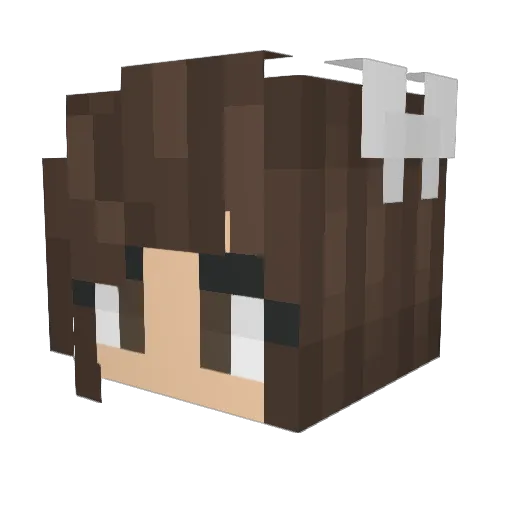 Uncool Minecraft avatar head, 3D render