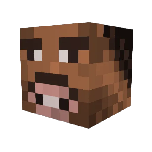 UncutCraftsman Minecraft avatar head, 3D render