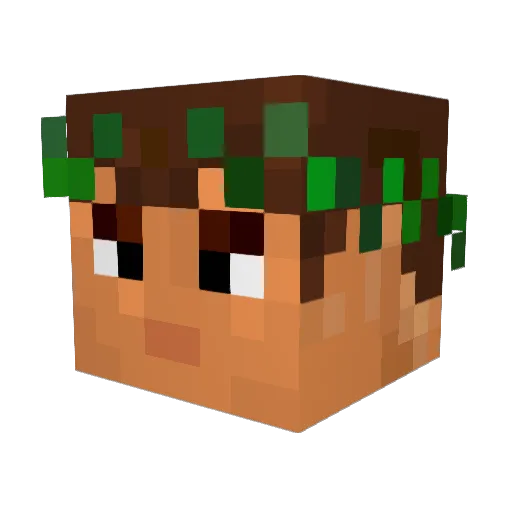 UncutGems Minecraft avatar head, 3D render