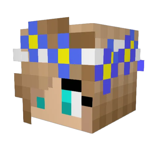 Und3adwolf2525 Minecraft avatar head, 3D render