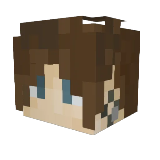 Und3r5c0reTheCat Minecraft avatar head, 3D render