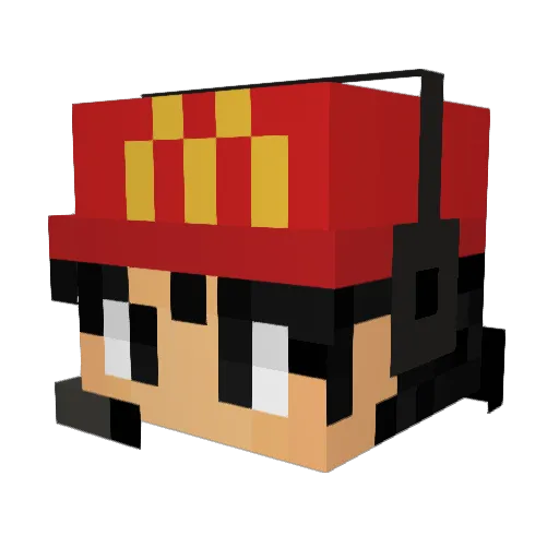 UndJa22 Minecraft avatar head, 3D render