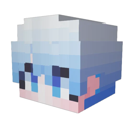 Unda_Spirit Minecraft avatar head, 3D render