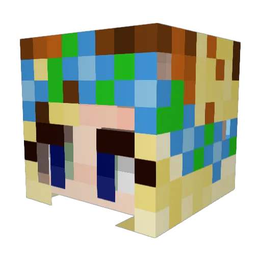 Undalis Minecraft avatar head, 3D render