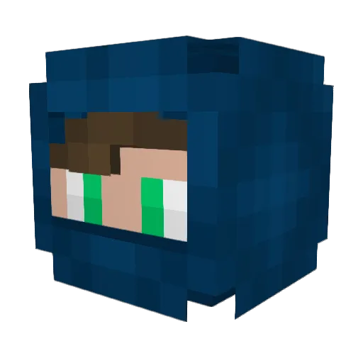 Undar2Beyond Minecraft avatar head, 3D render