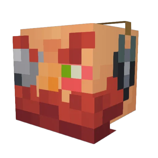 Unddefined Minecraft avatar head, 3D render