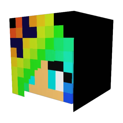 Undead26 Minecraft avatar head, 3D render