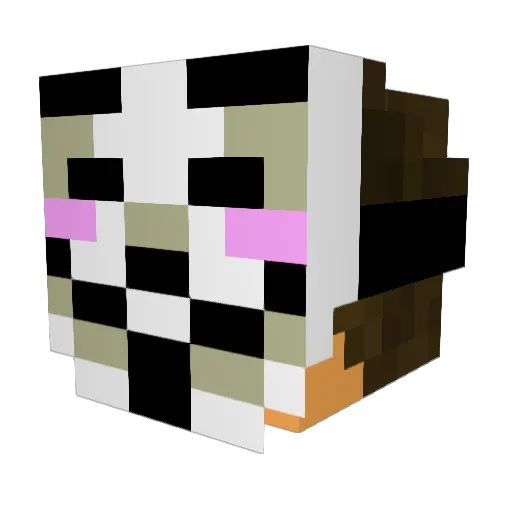 UndeadGreeD Minecraft avatar head, 3D render