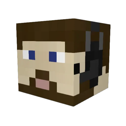 UndeadNuclear Minecraft avatar head, 3D render
