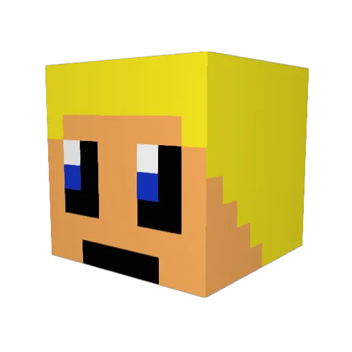 UndeadRedTTV Minecraft avatar head, 3D render