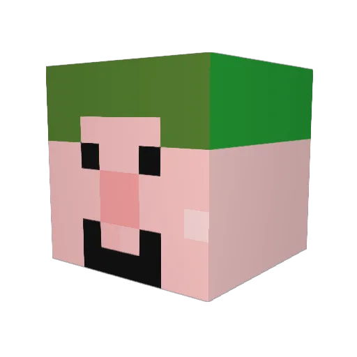 UndeadTal Minecraft avatar head, 3D render
