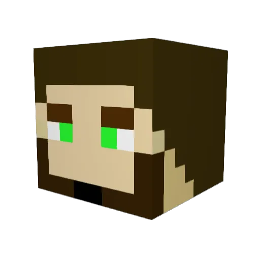 Undeadcreature Minecraft avatar head, 3D render