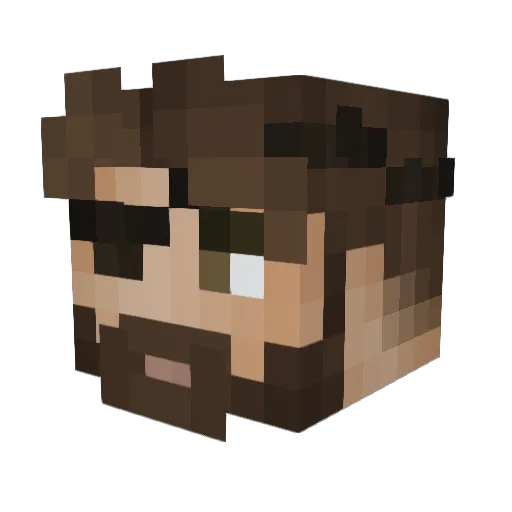 Undeckedflame8 Minecraft avatar head, 3D render