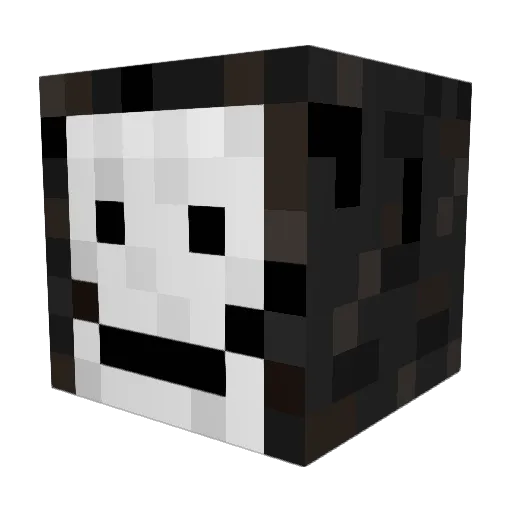 Undefeate Minecraft avatar head, 3D render
