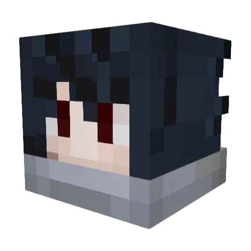 Undefxned Minecraft avatar head, 3D render