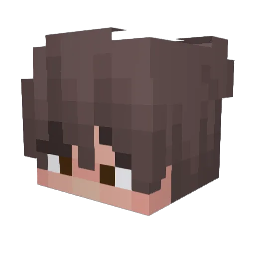 Undeleo Minecraft avatar head, 3D render