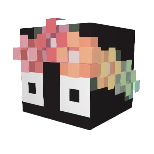 Undeniably Minecraft avatar head, 3D render