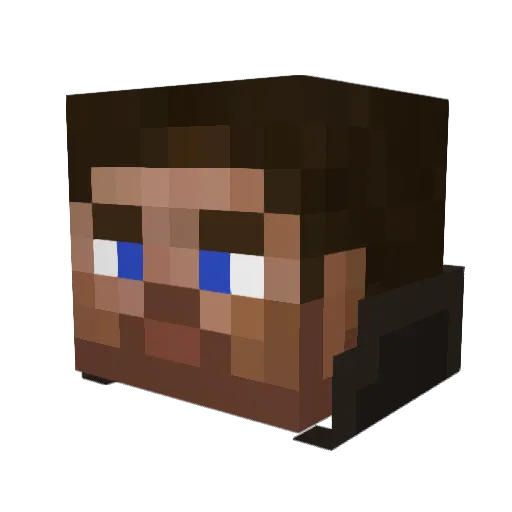 UnderDawgKen Minecraft avatar head, 3D render