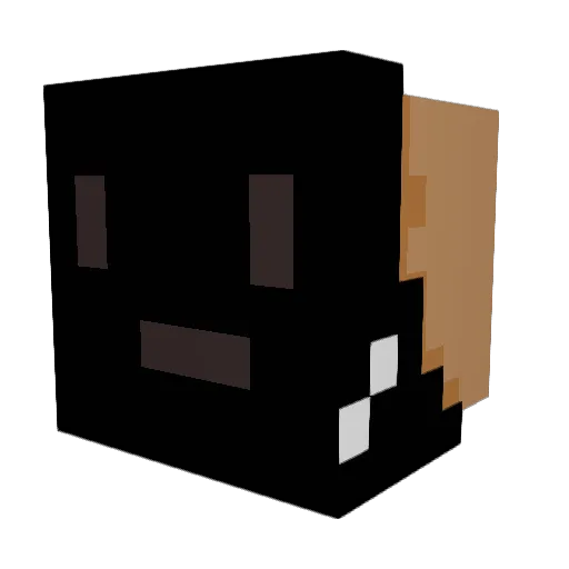 UnderGlazed Minecraft avatar head, 3D render