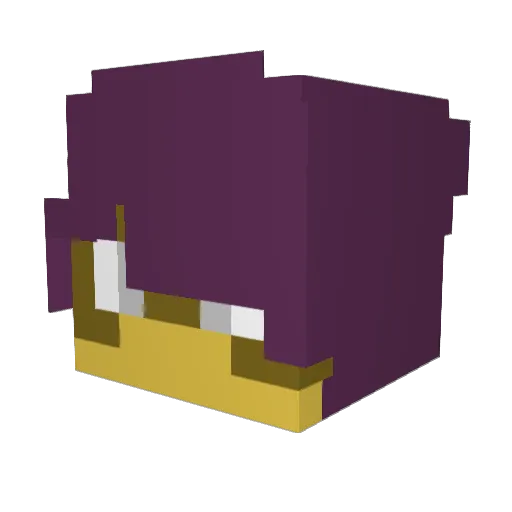 UnderKirby Minecraft avatar head, 3D render