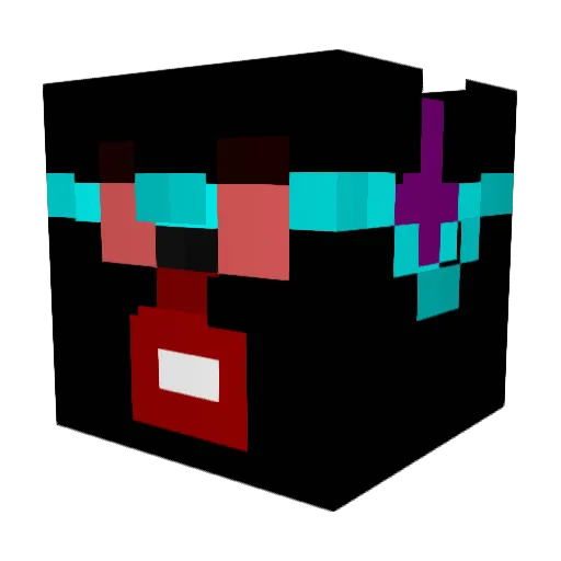 UnderMind Minecraft avatar head, 3D render