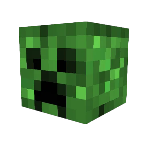 UnderSewer Minecraft avatar head, 3D render