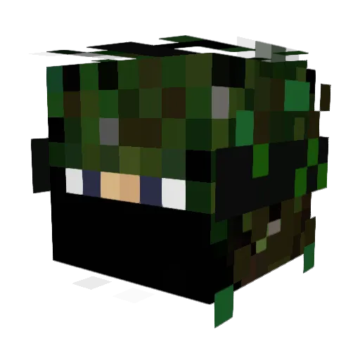 UnderWeed Minecraft avatar head, 3D render