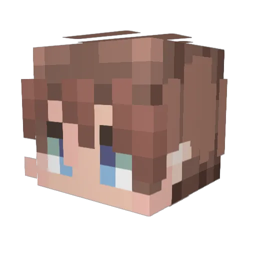 UnderWho Minecraft avatar head, 3D render