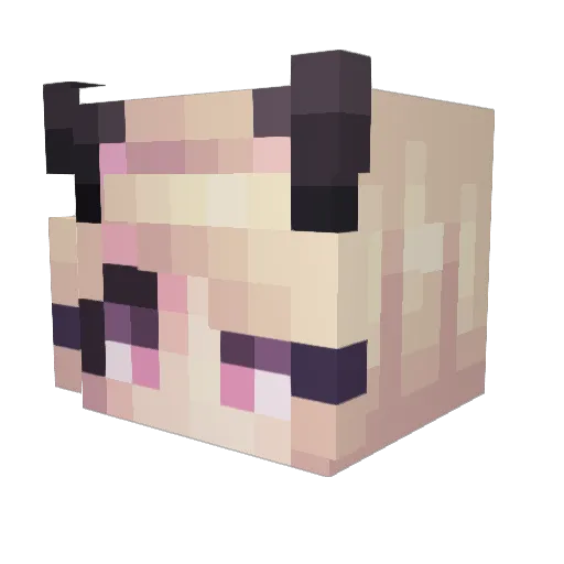 UndercoverFemboy Minecraft avatar head, 3D render