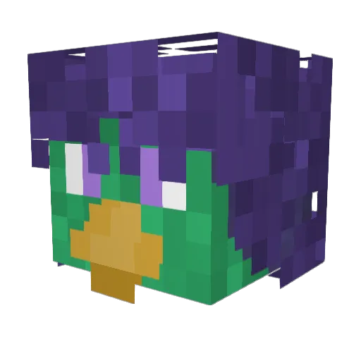 UndercoverKobold Minecraft avatar head, 3D render