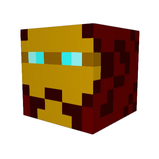Undercoverazian Minecraft avatar head, 3D render