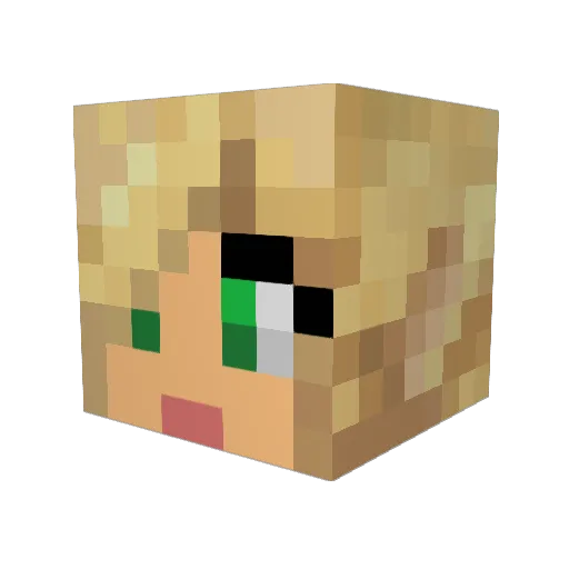Undercovermoose Minecraft avatar head, 3D render