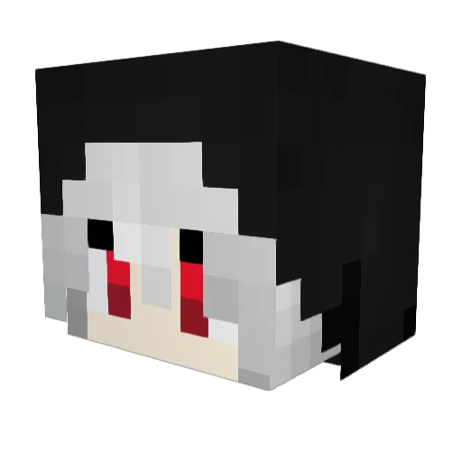 Undercutted Minecraft avatar head, 3D render