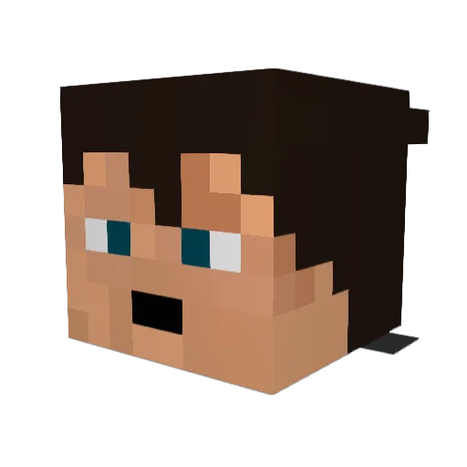 UnderdogBR Minecraft avatar head, 3D render
