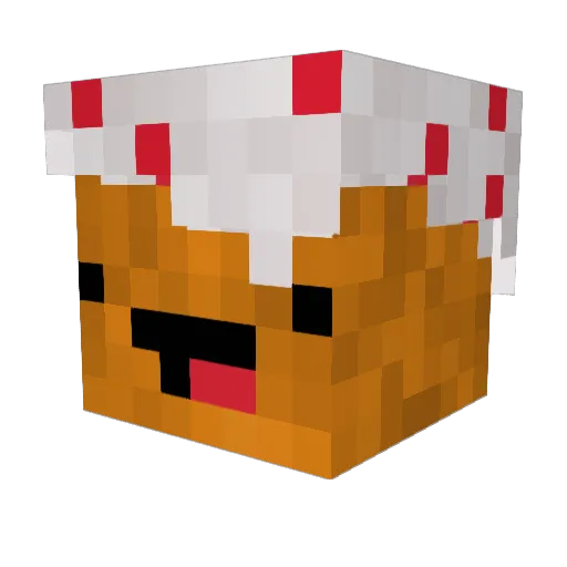 Underhold Minecraft avatar head, 3D render