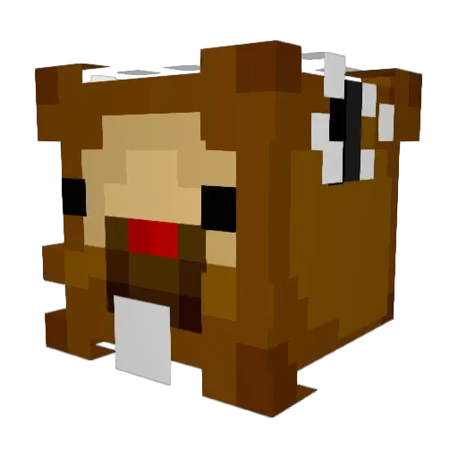 UnderratedBidoof Minecraft avatar head, 3D render