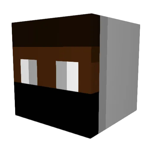 UnderratedKriz Minecraft avatar head, 3D render