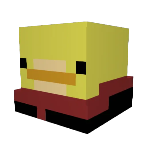 Undersalted Minecraft avatar head, 3D render