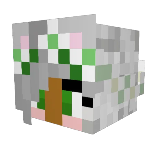 UnderscoreAngel Minecraft avatar head, 3D render