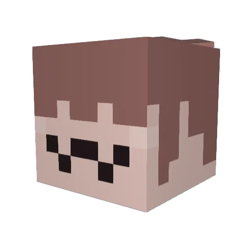 UnderseaDee Minecraft avatar head, 3D render