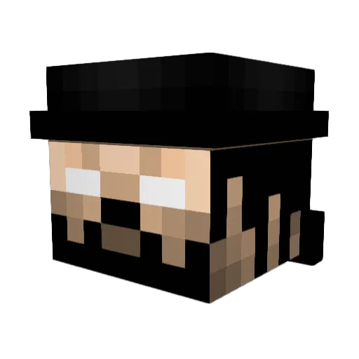 Undertacker Minecraft avatar head, 3D render