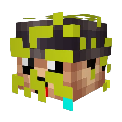 Undertaken09 Minecraft avatar head, 3D render