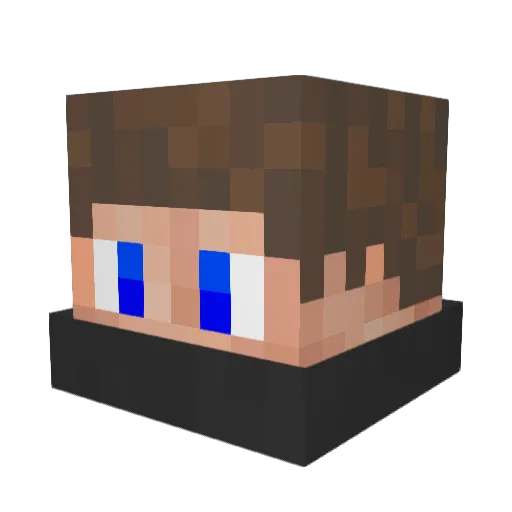 Undertakervinc Minecraft avatar head, 3D render