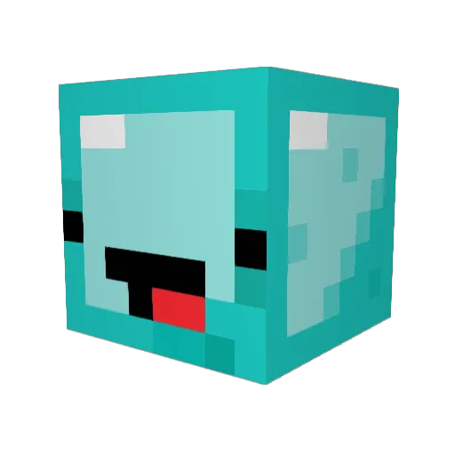 Underwhere Minecraft avatar head, 3D render
