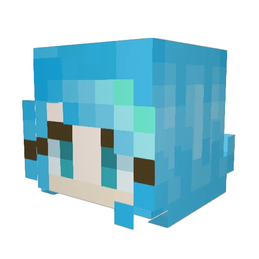 UnderworldA Minecraft avatar head, 3D render