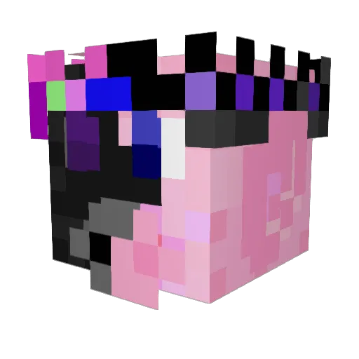 Underyourbed444 Minecraft avatar head, 3D render