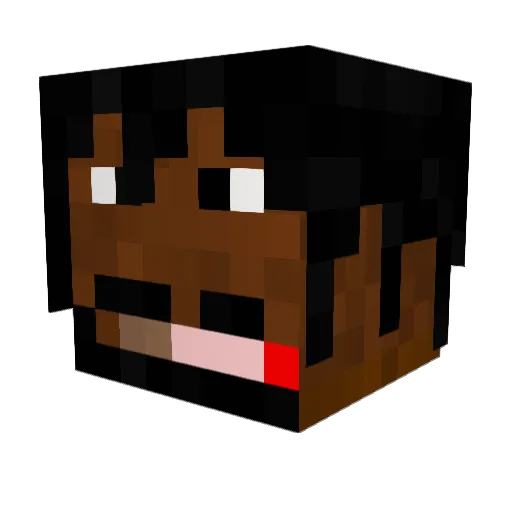Undevined Minecraft avatar head, 3D render