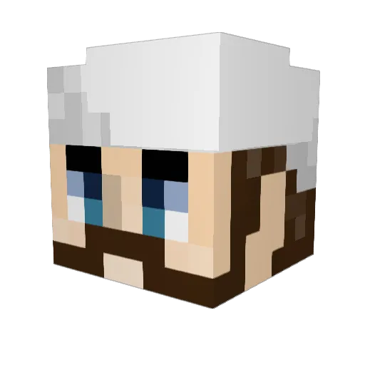 UndoSenshi Minecraft avatar head, 3D render